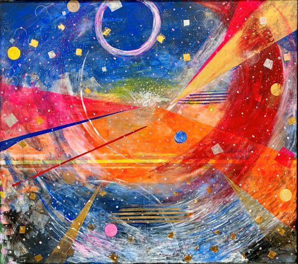 第74回 光陽展　是永　昭宏（コレナガアキヒロ）ﾋﾞｯｸﾞﾊﾞﾝ―天地創造―　水　変130